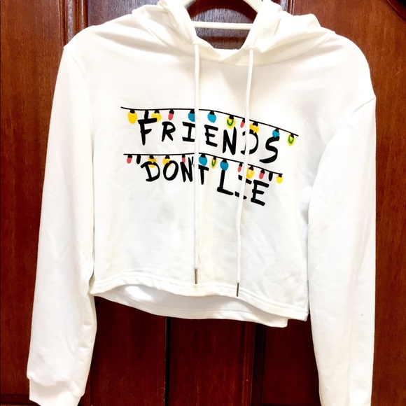 stranger things crop top hoodie